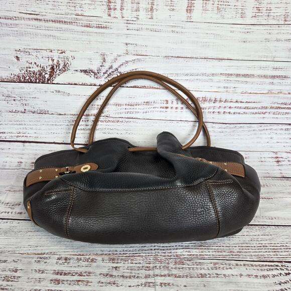 Cole Haan Genevieve Denny Pebbled Leather Drawstring Hobo Shoulder Bucket Bag - Picture 12 of 16